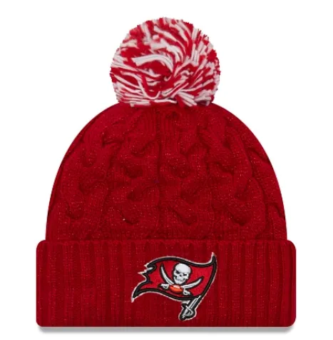 Tampa Bay Buccaneers - One Size Cozy Cable Beanie with Pom, New Era
