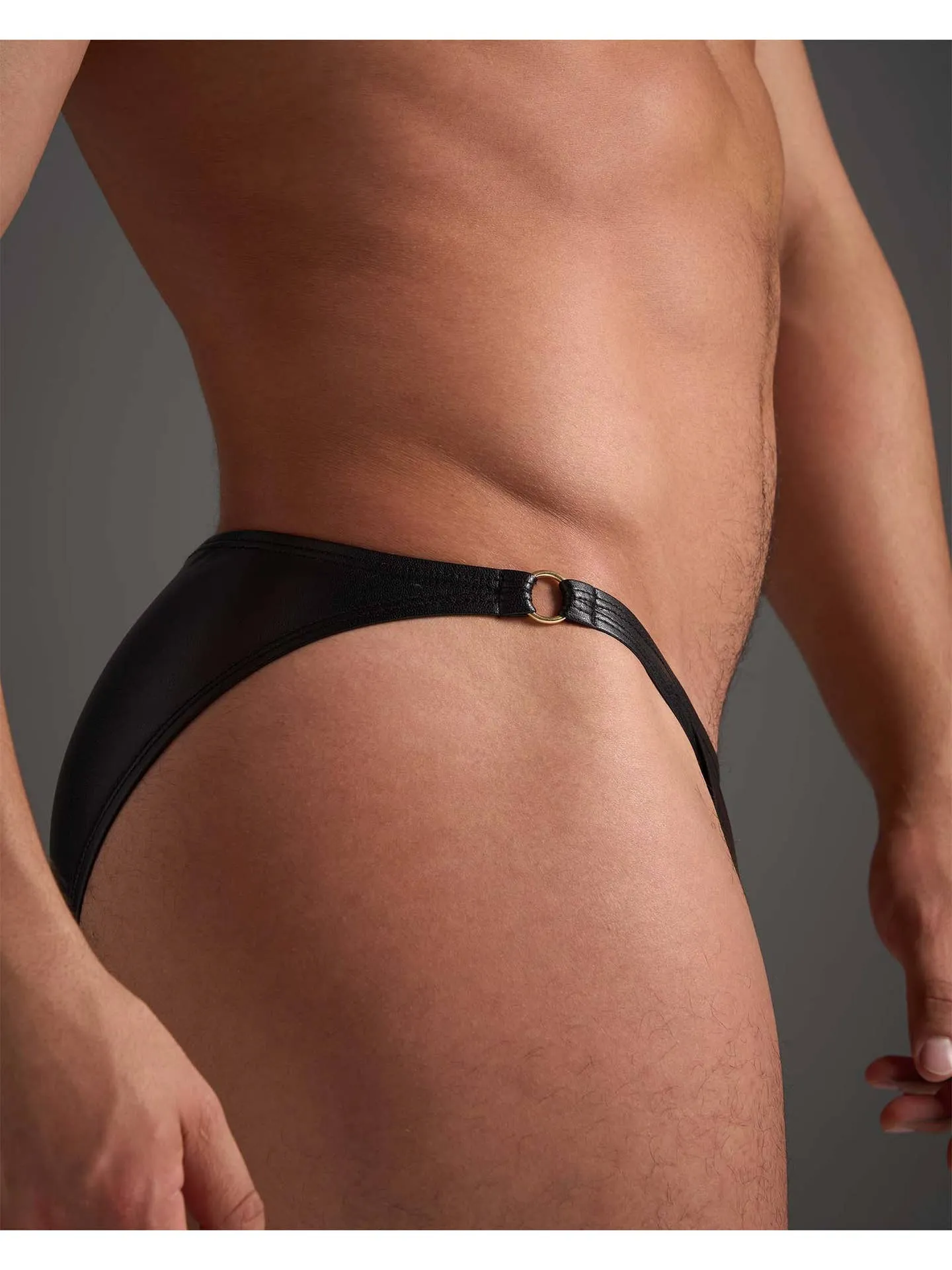 TEAMM8 Flex Brief - Faux Leather Black