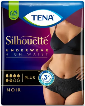 TENA Silhouette Pants - Plus - High Waist - Black - Large - Pack of 8