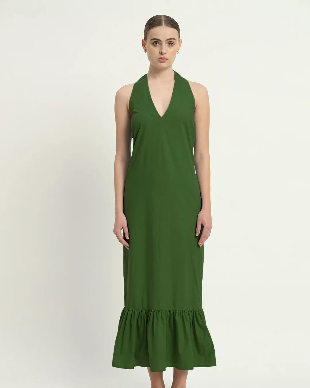 The Wellsville Emerald Cotton Dress