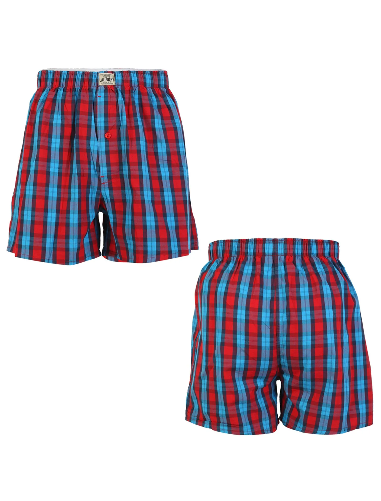 Tokyo Laundry Little Chief Checkered Cotton Boxer Shorts