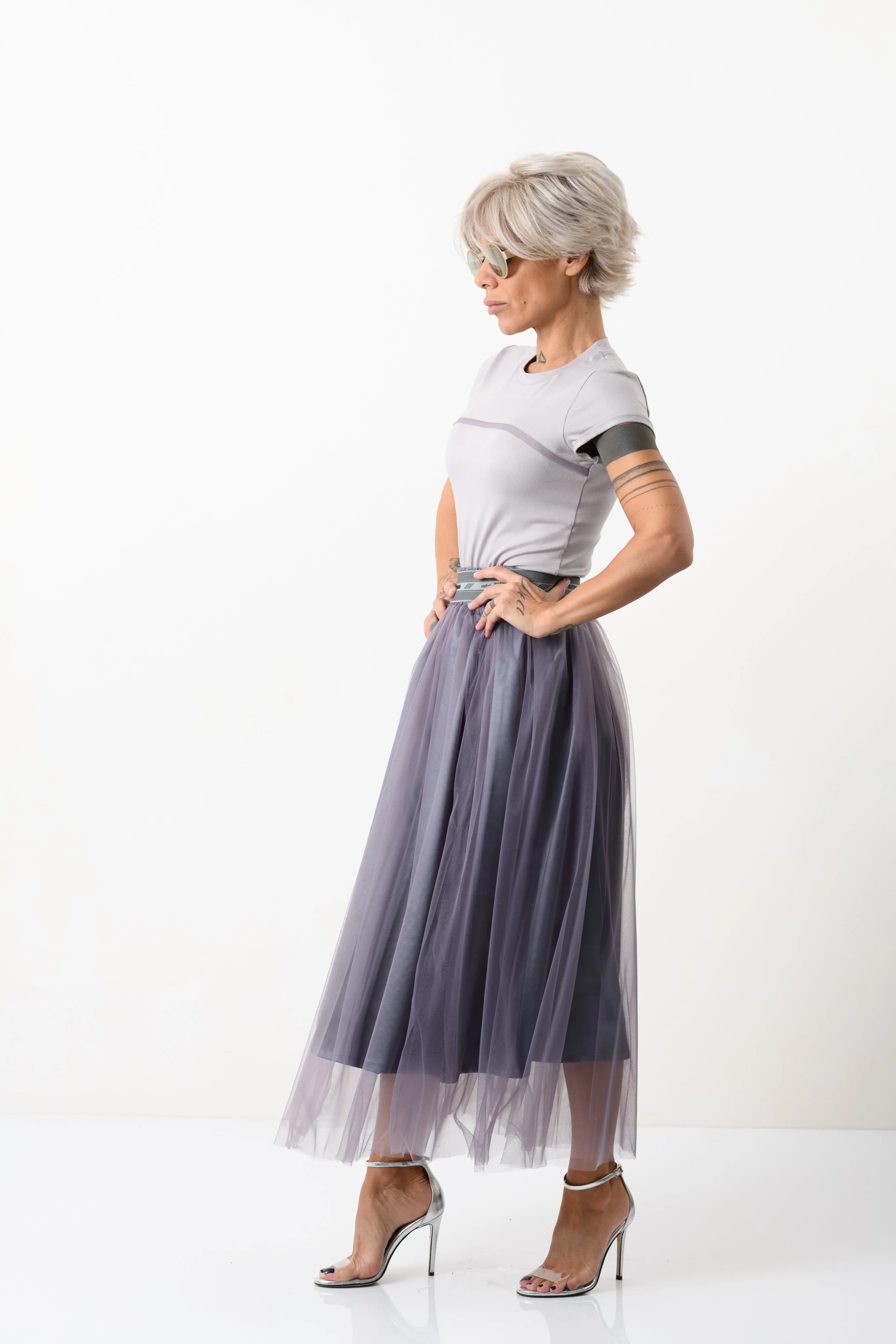 Tulle Skirt   Lilac Top Outfit Set