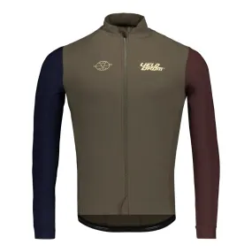 VELODROM RaceDay Thermal Long Sleeve Jersey AW23 - Olive Green Dual Sleeves
