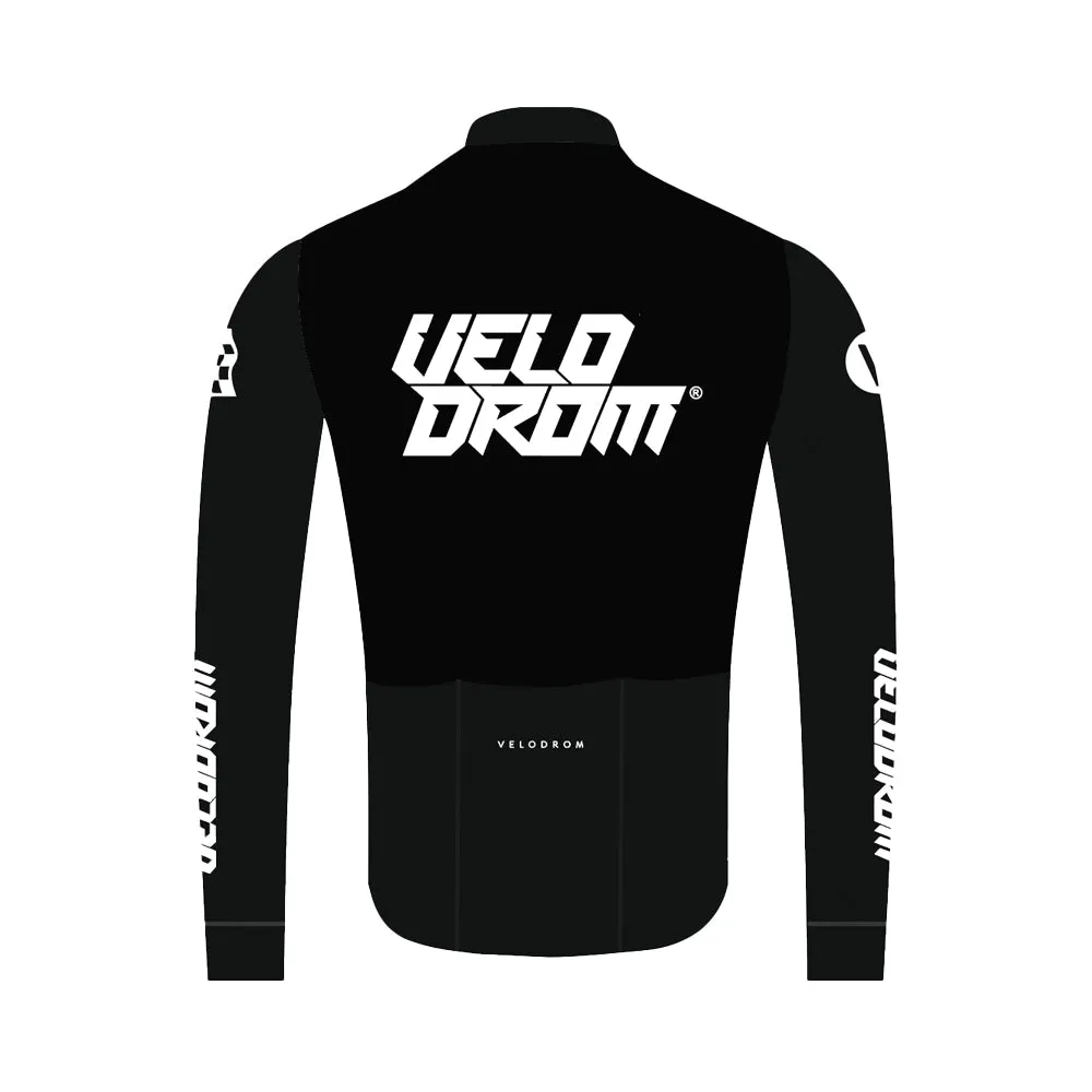 VELODROM RaceDay Thermal  Long Sleeve Jersey - Black/White