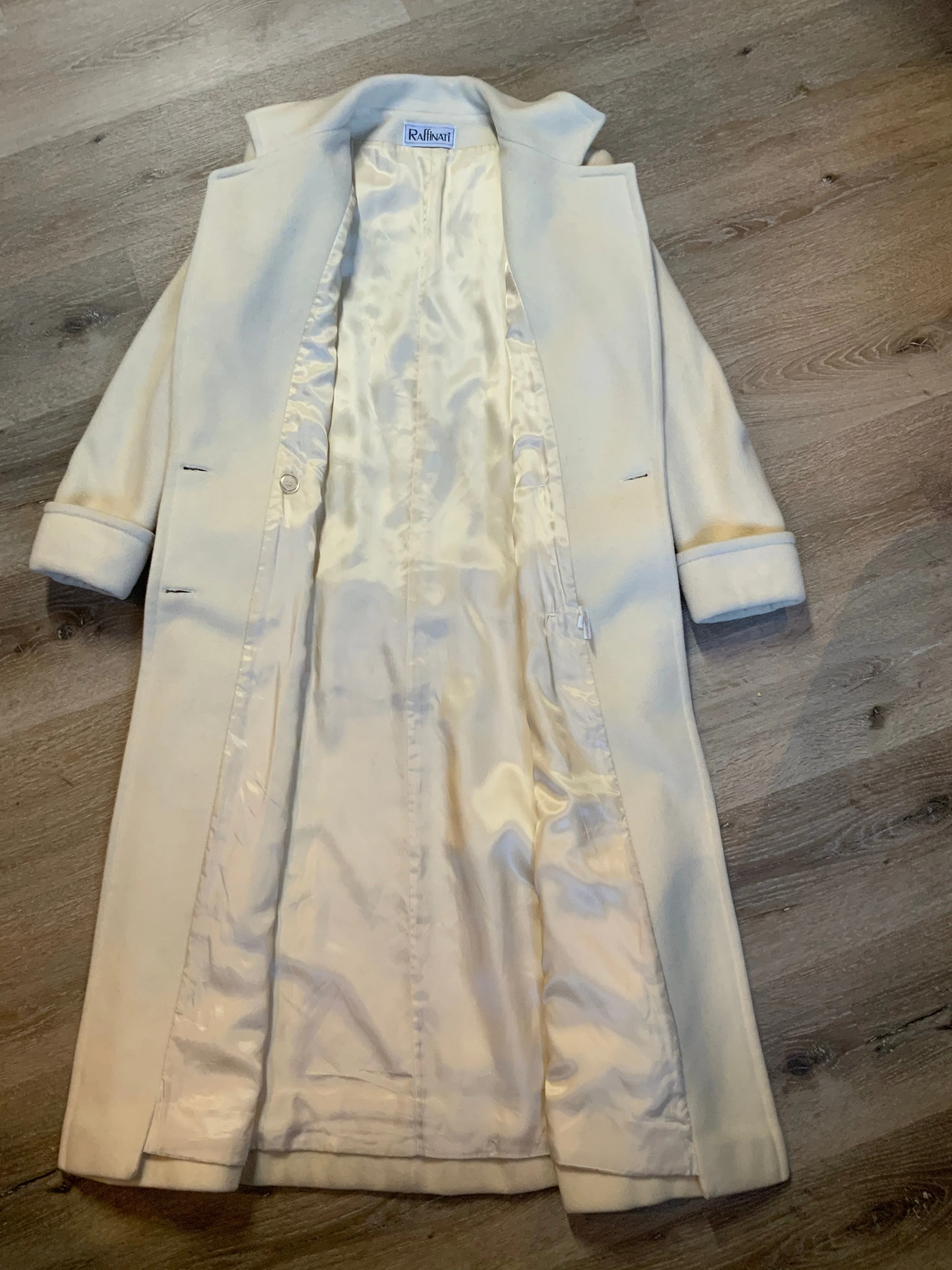 Vintage Raffinati Cream Wool Coat