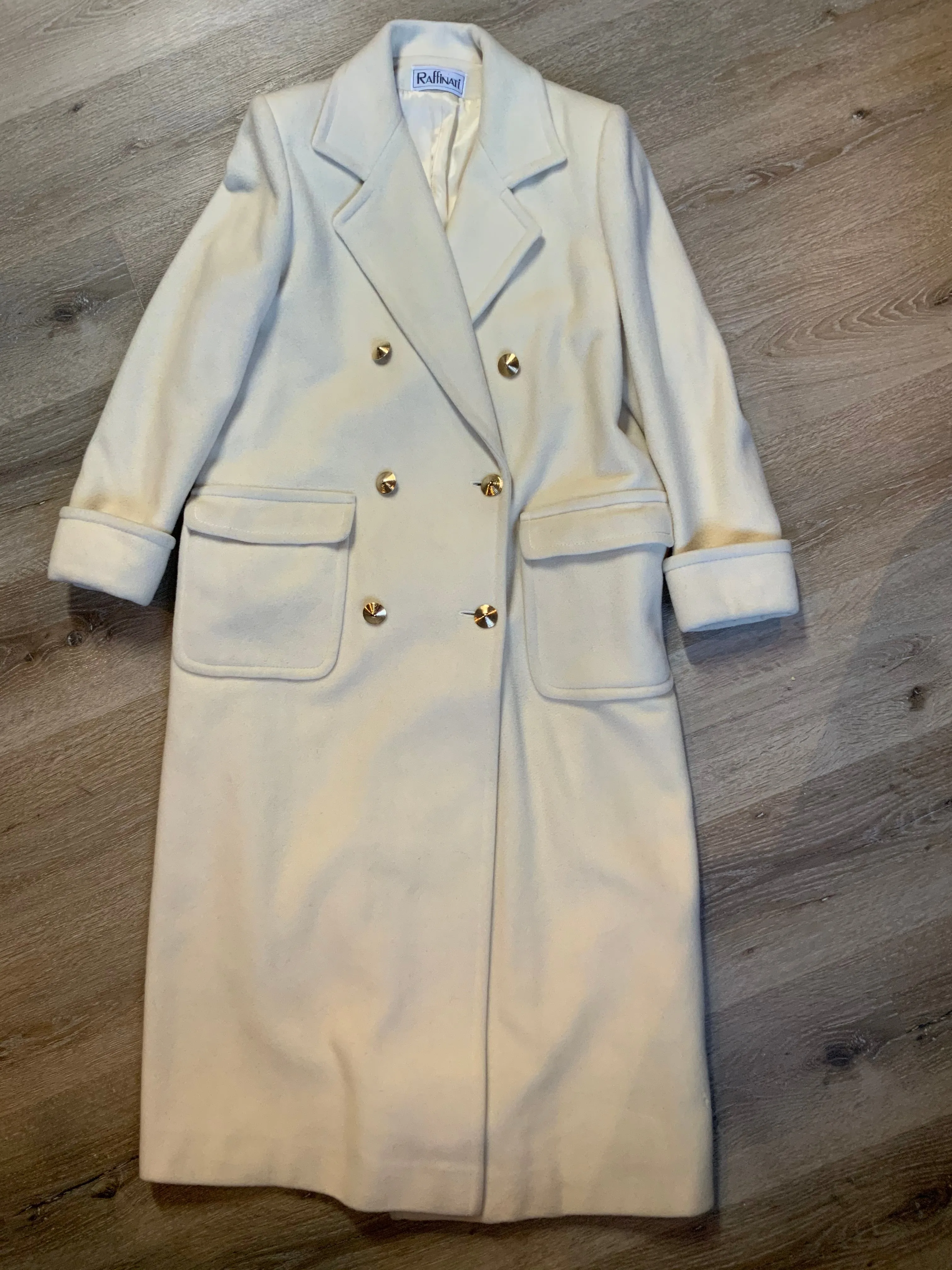 Vintage Raffinati Cream Wool Coat